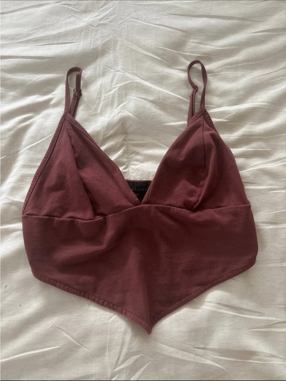 ASOS Wine-Toned Triangle Bralette Tank